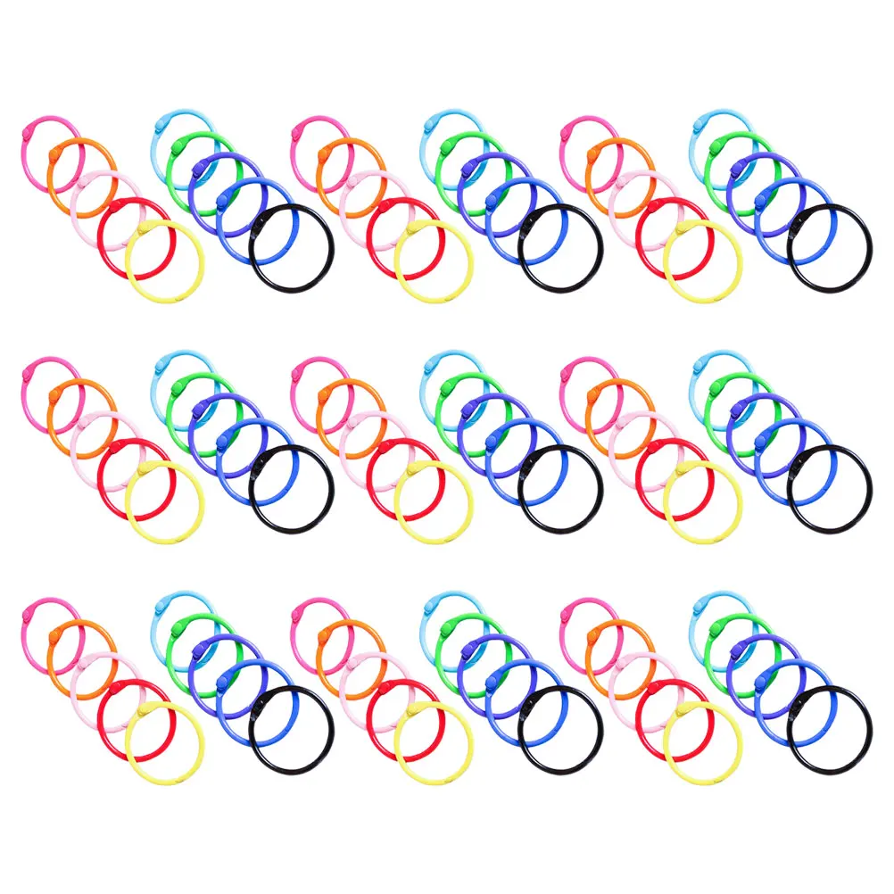 

120 Pcs Binder Rings Metal Index Card Notebook Wear Resistant Craft Key Ring Scrapbook Office Supplies Organization