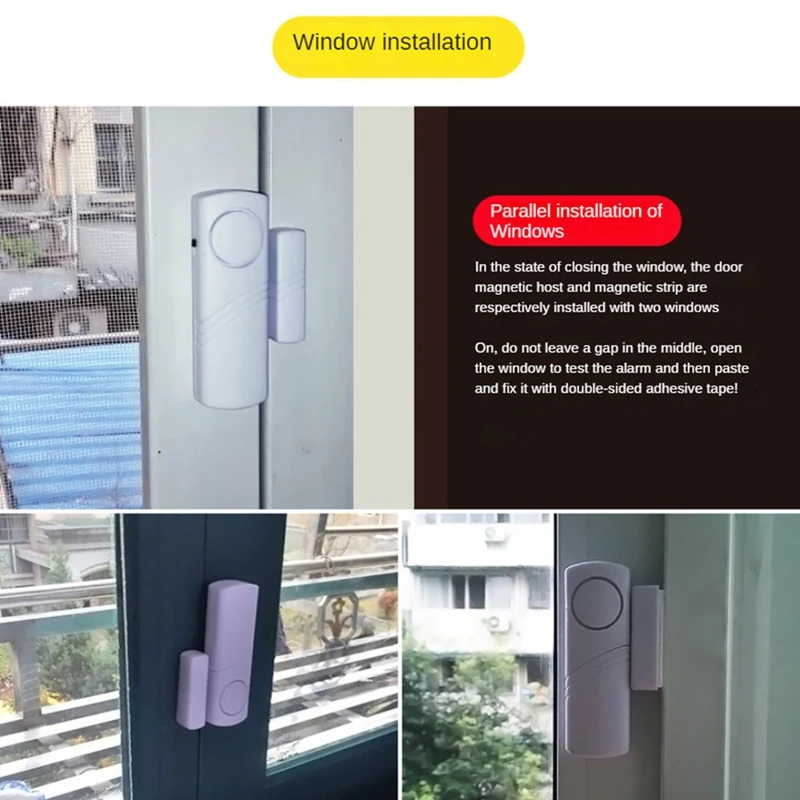 Alarma antirrobo inalámbrica para puerta y ventana, Sensor magnético inteligente, protección de seguridad para el hogar, 5 Juegos por lote