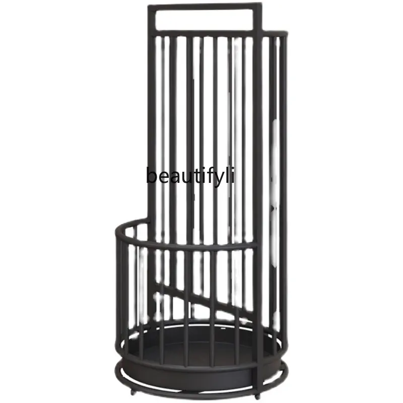 

zq Nordic Domestic Umbrella Stand Umbrella Bucket Hotel Lobby Commercial Storage Umbrella Iron Art