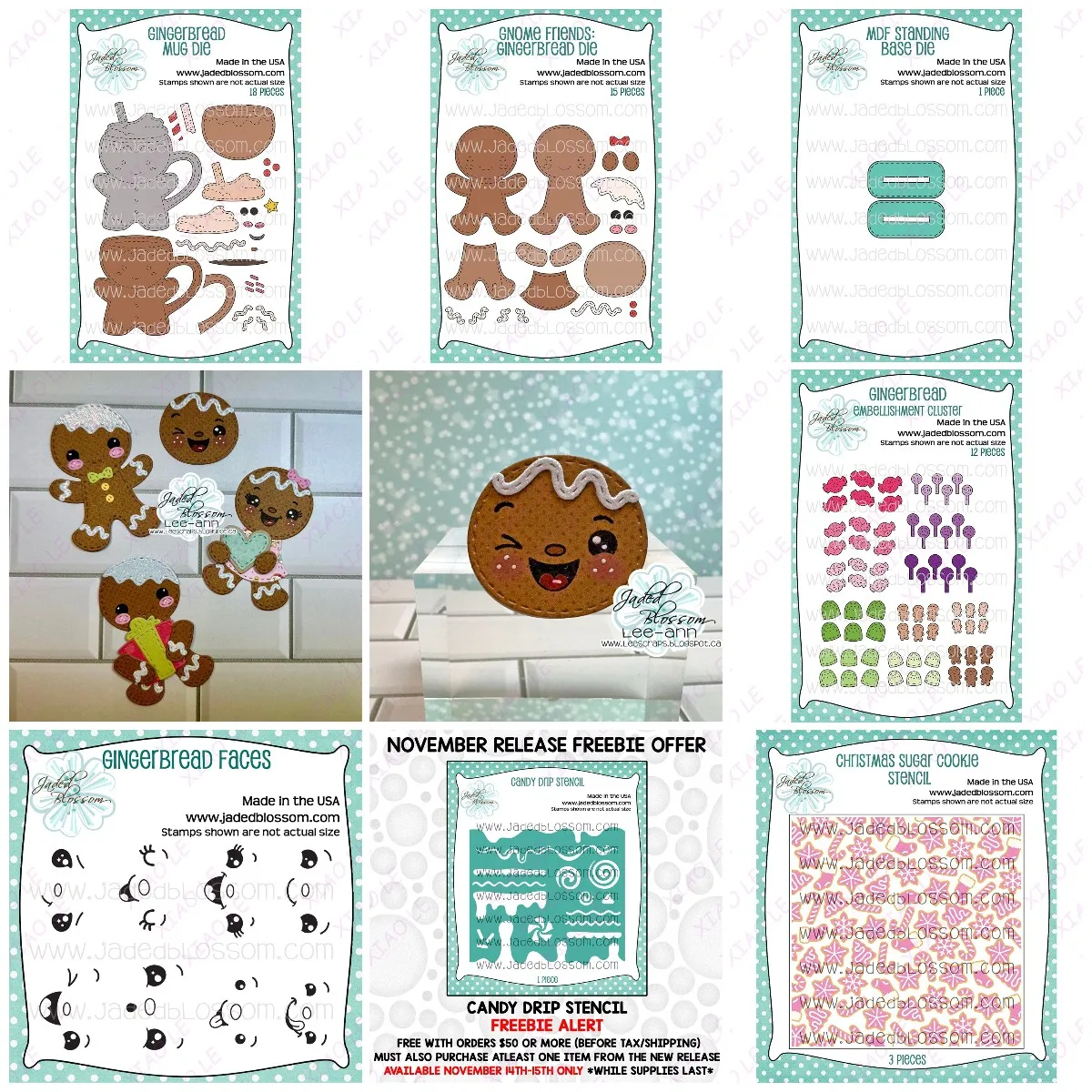 

New Merry Christmas Gingerbread Faces Metal Cutting Dies Stamps Stencil for Scrapbooking Album Decoration Craft for DIY Card