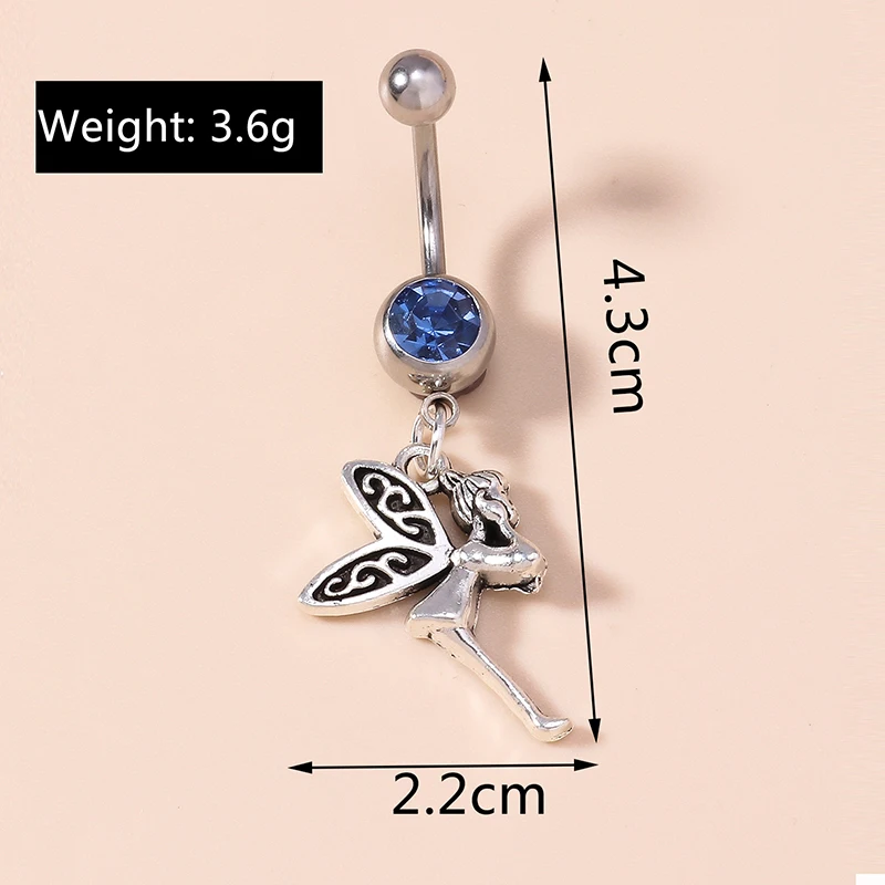 Aihua Halloween Schädel Skelett Nabel Ring Chirurgenstahl Gothic Halloween Spinne Bauchnabel Ring Piercing Ombligo Körperschmuck – Detail 18