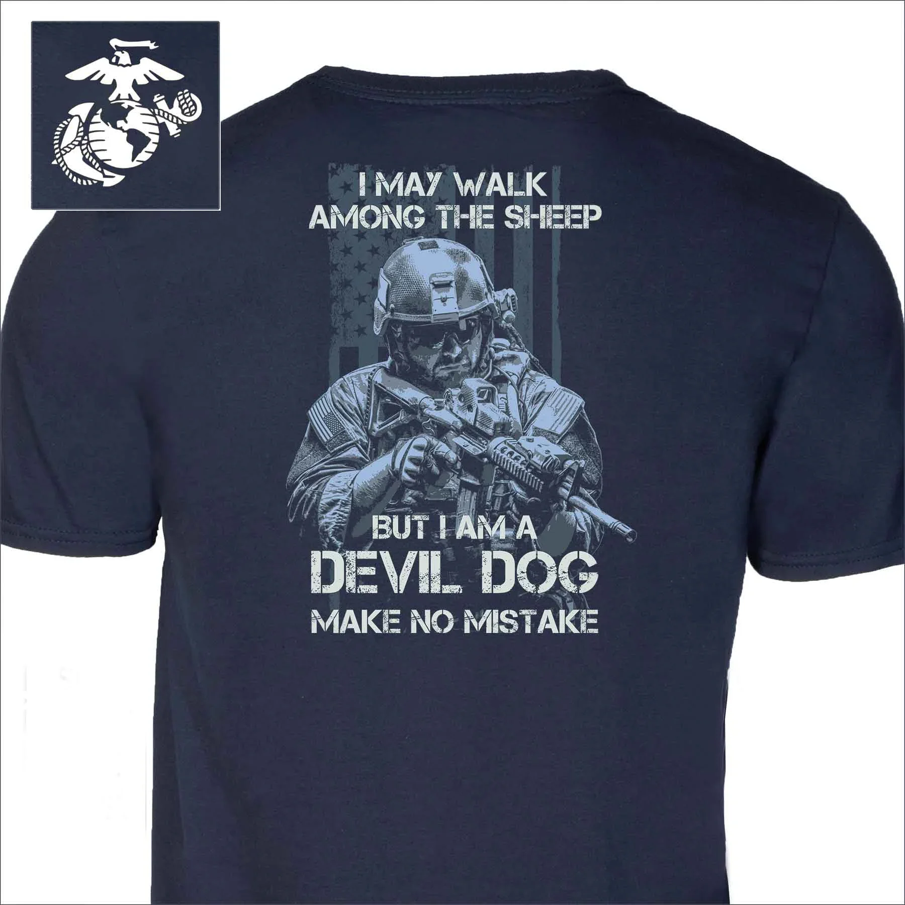 Devil Dog Make No Mistak. US Marine Corps T-Shirt 100% Cotton O-Neck Short Sleeve Casual Mens T-shirt Size S-3XL