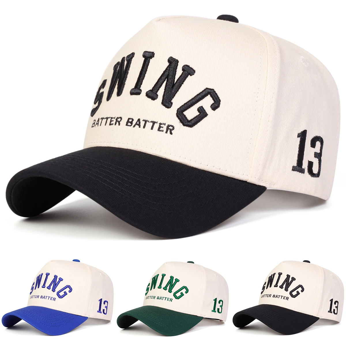 Unisex SWING BATTER BATTER Embroidery Baseball Caps Spring Autumn Outdoor Adjustable Casual Hats Sunscreen Hat Sports Cap