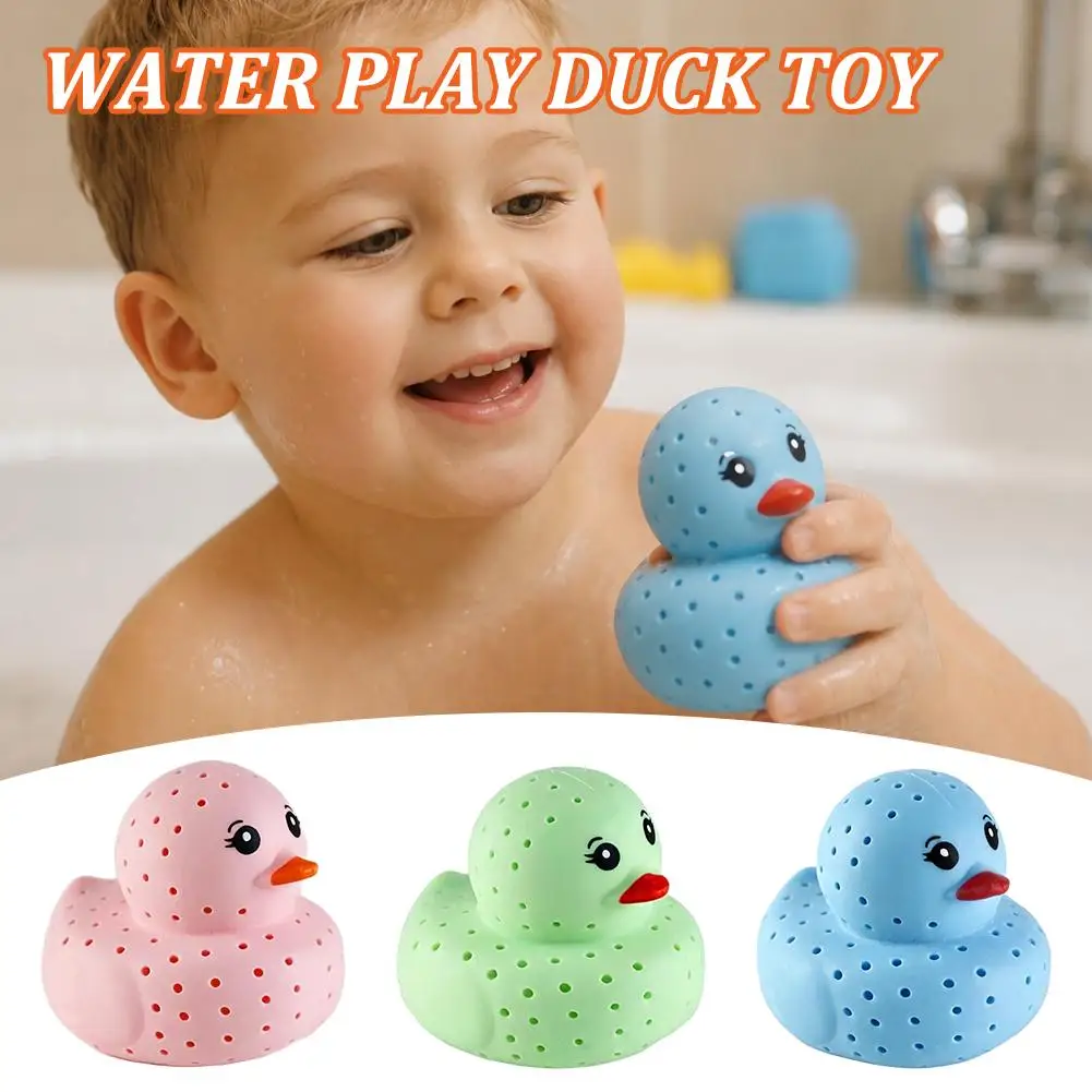 Baby Bath Toy Water Spray Duck Squeeze Squirting Rain Cloud Shower Bathtub Floating Pool Soft Stress Relief Sensory Toddler Gift