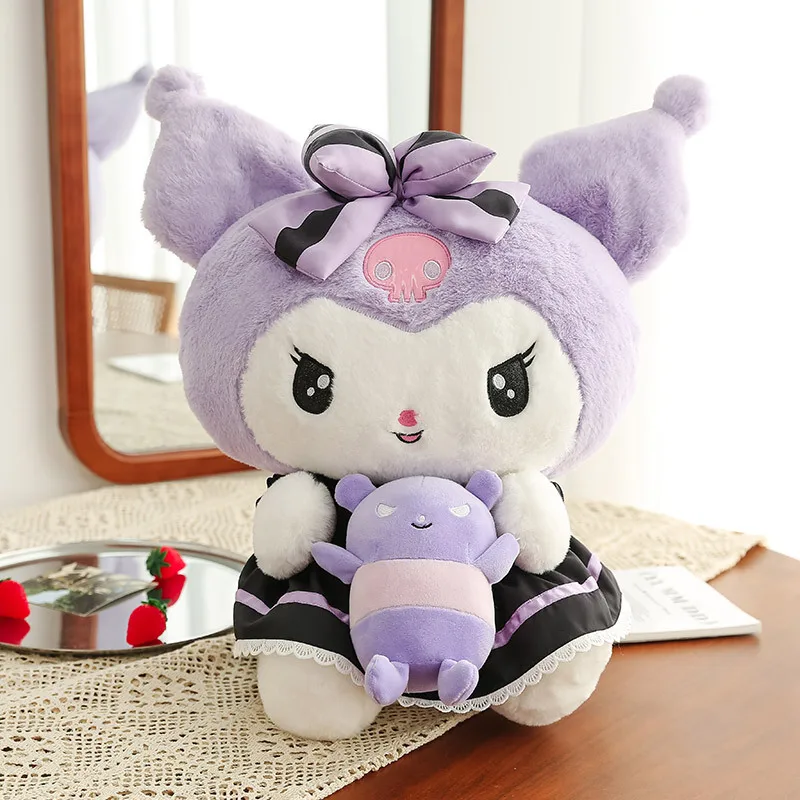 

Куроми 35 см плюшевая игрушка-кукла Sanrio Cross Dressing Bow Lolita Dark Little Devil кукла украшения спальный компаньон подушка подарки