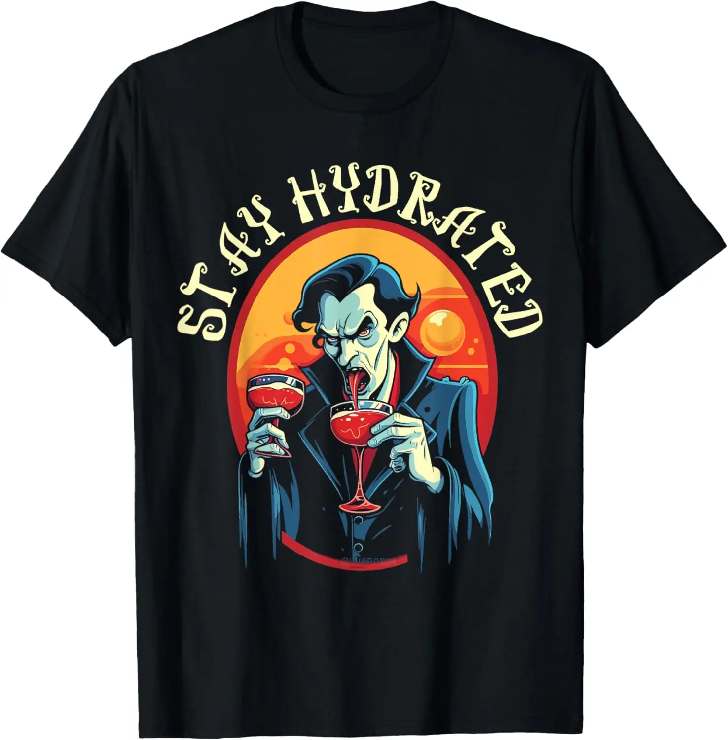 Dracula Halloween Scary Trick Or Treat Spooky Vampire T-Shirt