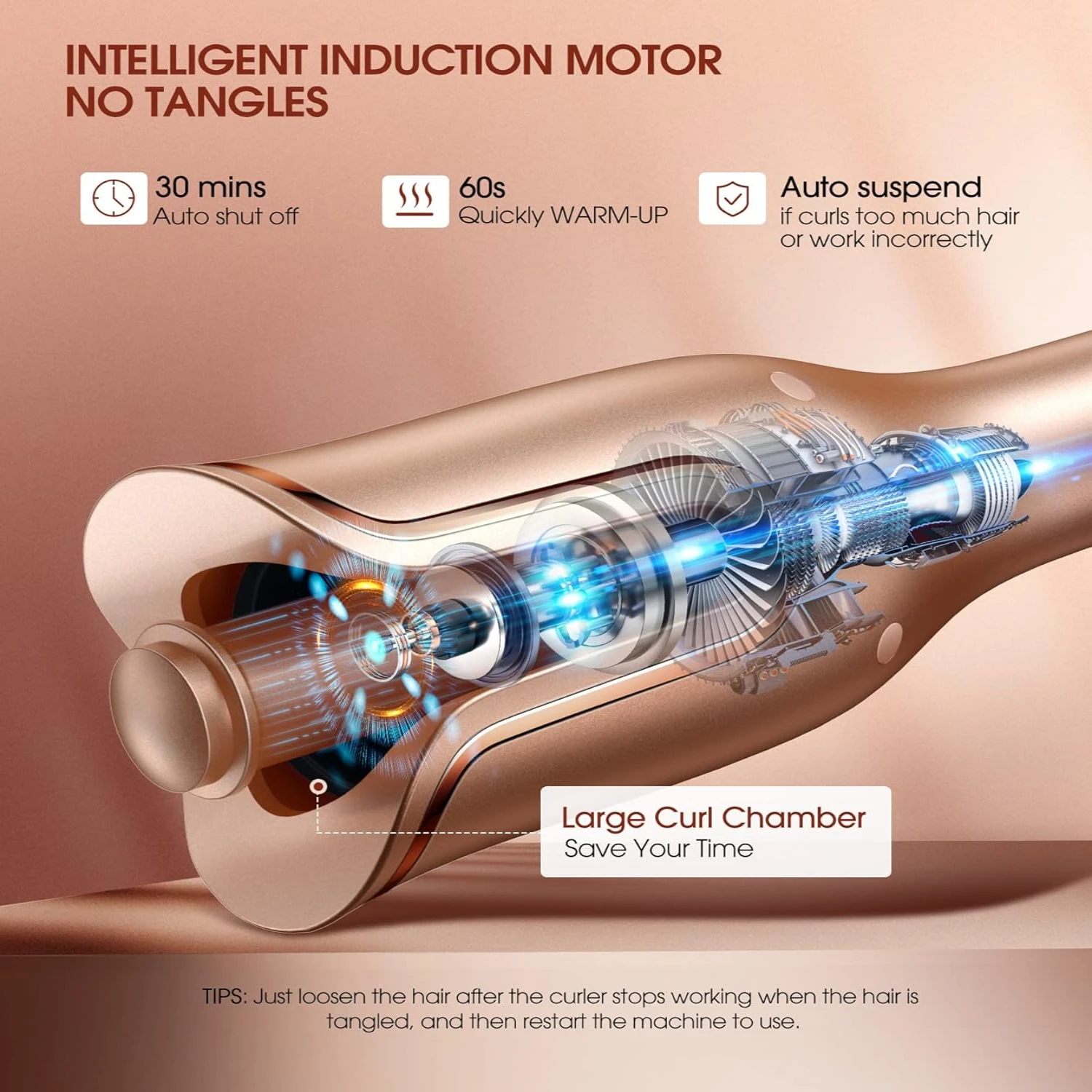 Achieve Effortless, Gorgeous, Professional Salon-Quality 1" Large Hair Curler with Advanced Anti-Static Feature - Perfect Every