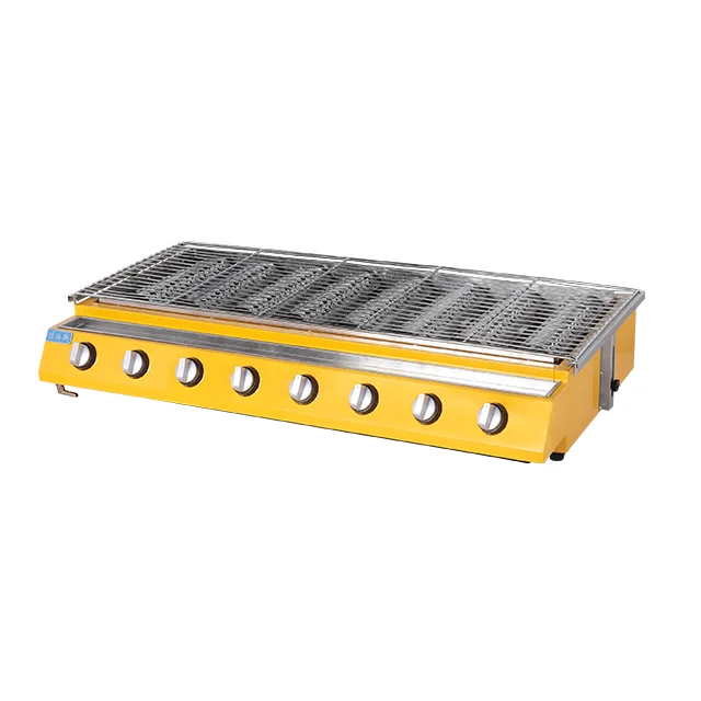 Commercial  BBQ Grill 10 Burners Smokeless  Stainless Steel Roast Stove Outdoor Barbecue Cooking Oven for Restaurant