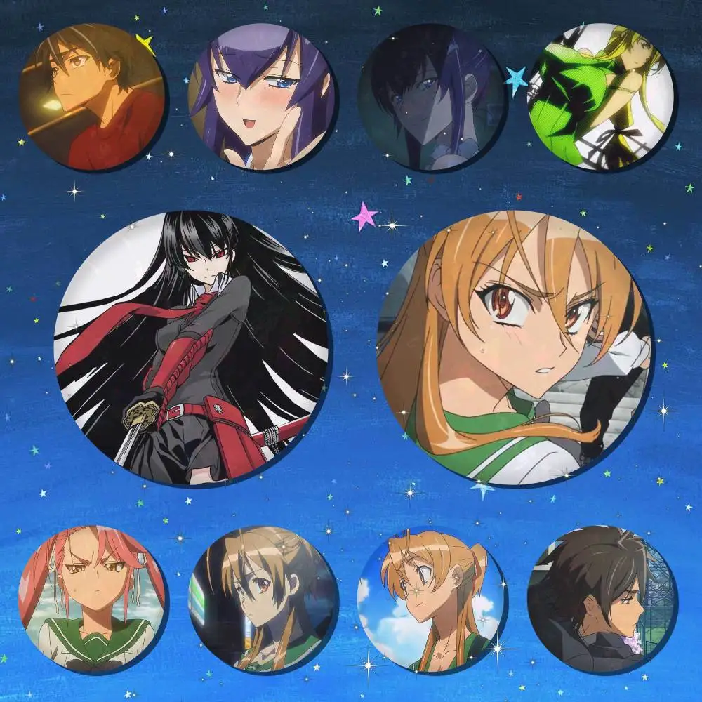 A-Highschool Of The Dead Anime Round Badges, Brooches, Clothing Accessories, Birthday Gifts, Anime Conventions