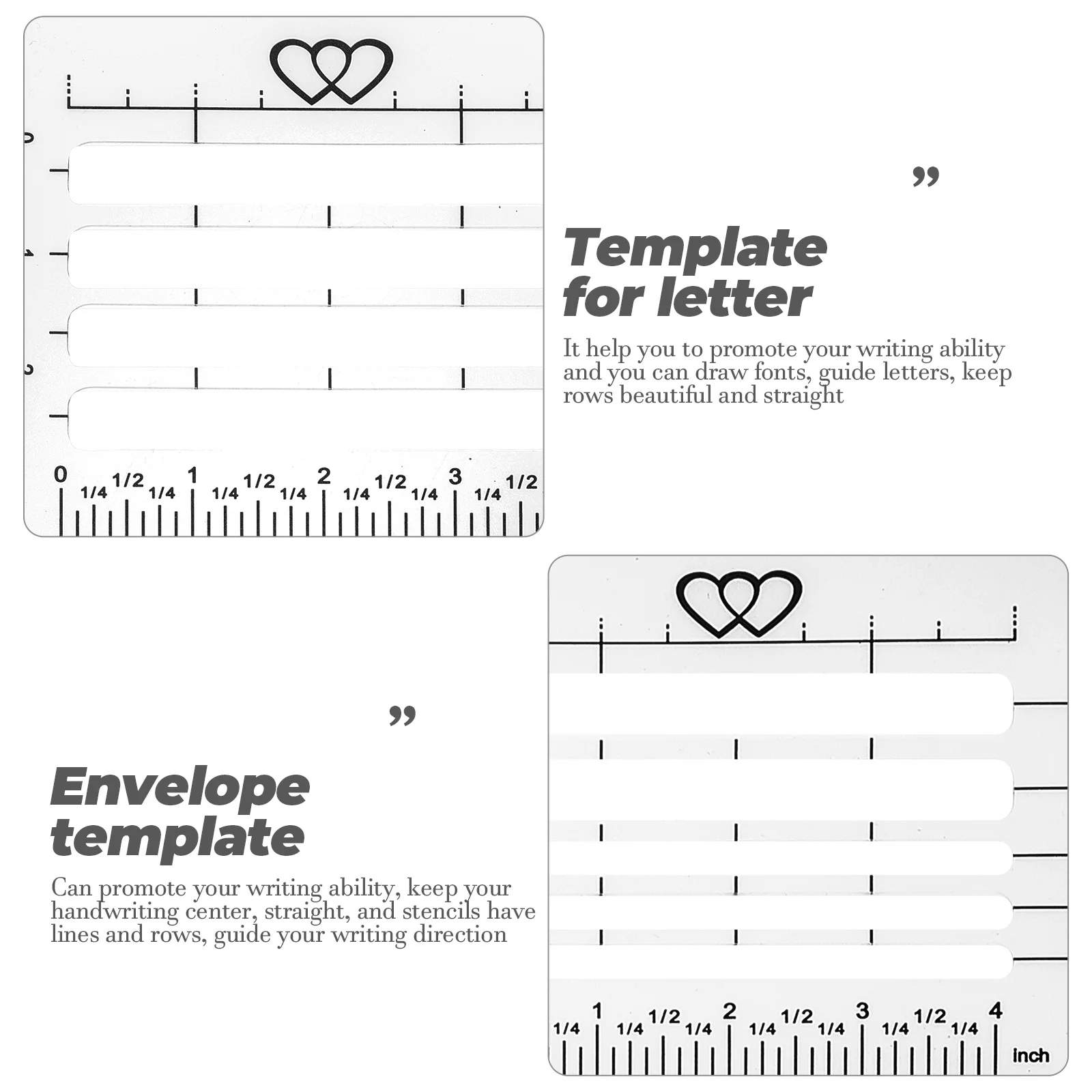 4 قطعة قالب عناوين استنسل بلاستيكي شفاف لمغلف حروف دليل الكتابة ممارسة قابلة لإعادة الاستخدام القرطاسية اللوازم المدرسية