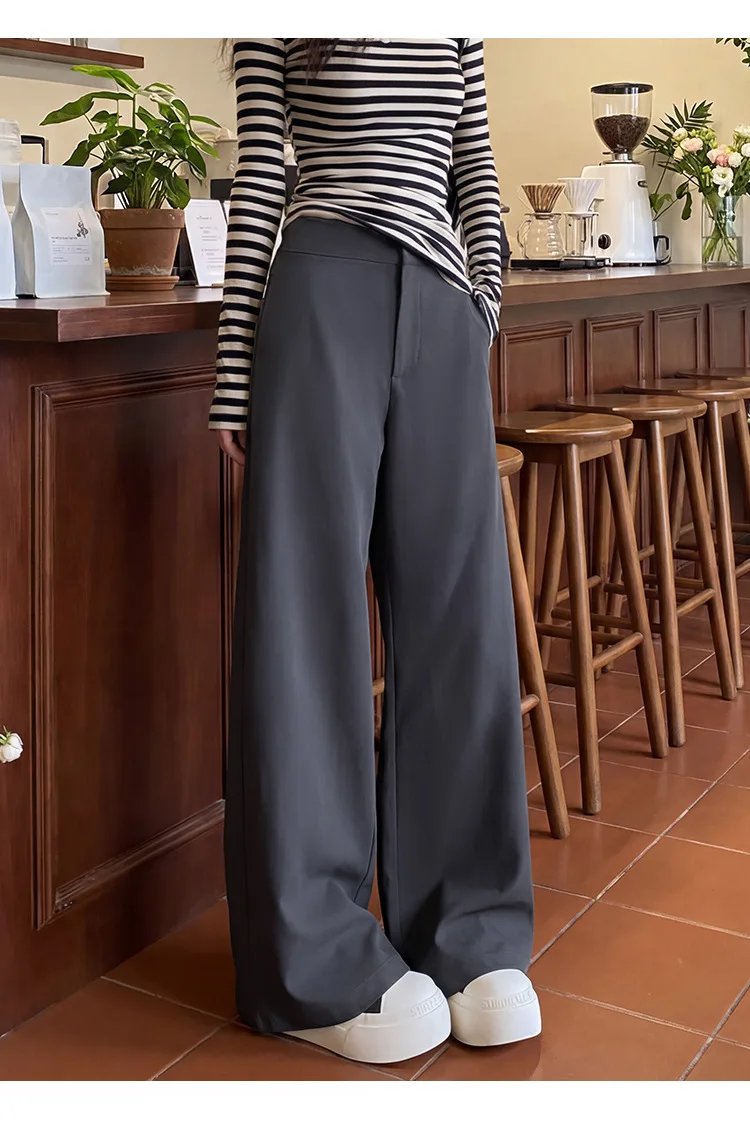 

Women's Wide-Leg Trousers - Plus Size Loose-Fit Flattering Slimming Suit Trousers Soft, Durable, Drapey, Breathable