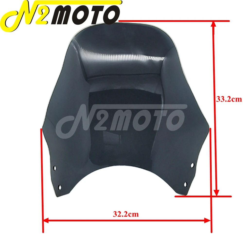 Universal Motorcycle Round Headlight Windshield Windscreen Air Deflector Kit For Suzuki Honda Yamaha Kawasaki BMW Aprilia Ducati