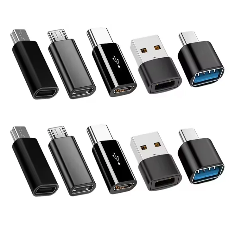 Black Universal Adapter Kit, Compatible With Smartphones, Desktop Computers, Laptops and Other Mainstream Electronic Devices