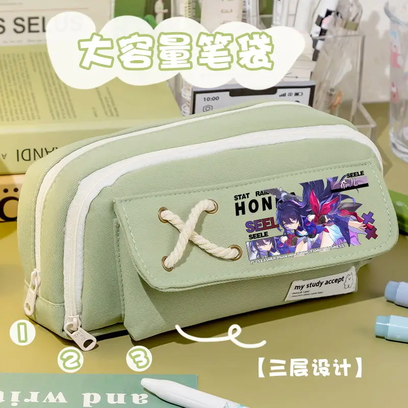 Honkai: Star Rail pencil case Multi story and large capacity junior high school students Stationery Game anime kawaii pencil bag