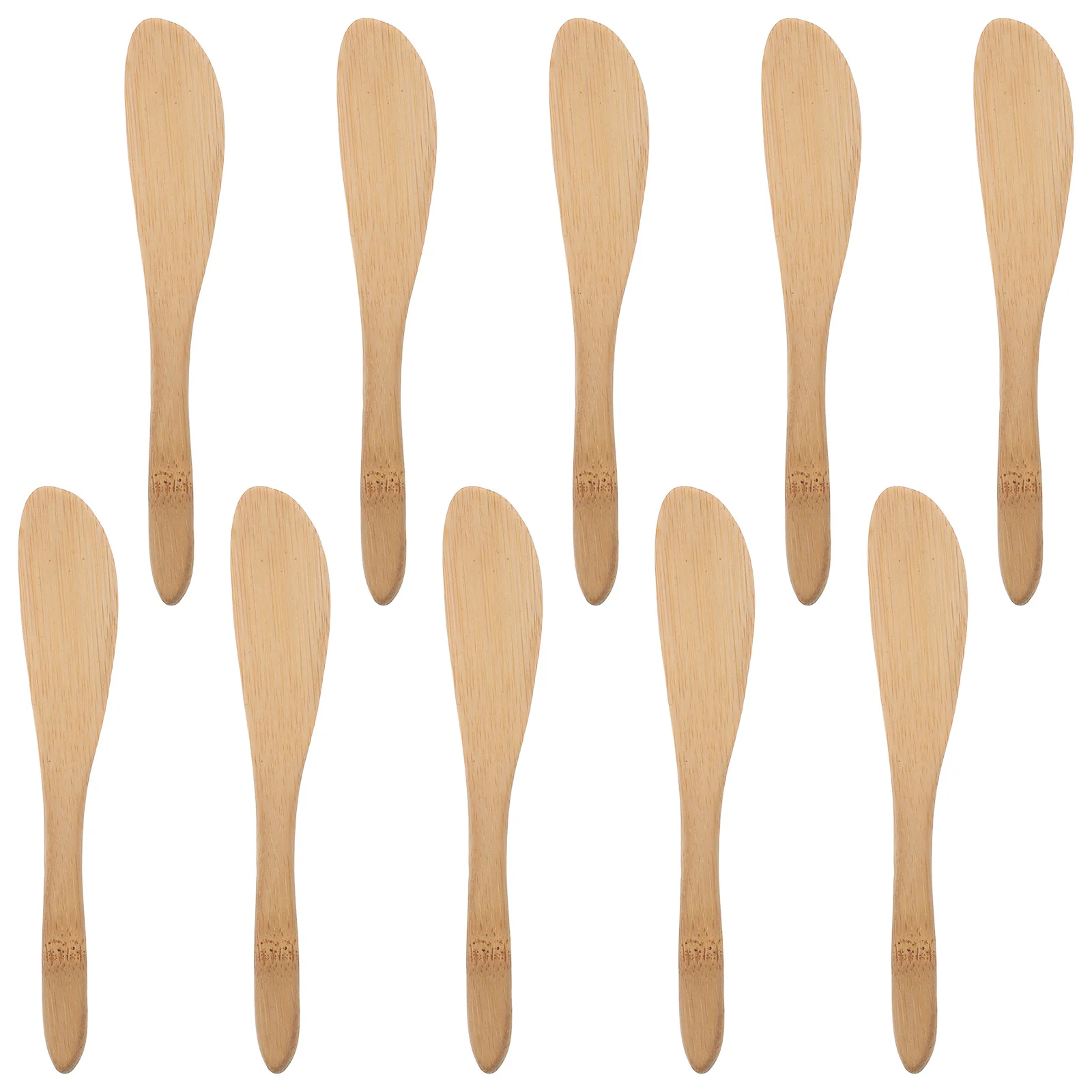 

10Pcs Bamboo Butter Spatula Smooth Cutting Edge for Butter Cheese Cake Honey Multi-Use Kitchen Spreaders Ergonomic