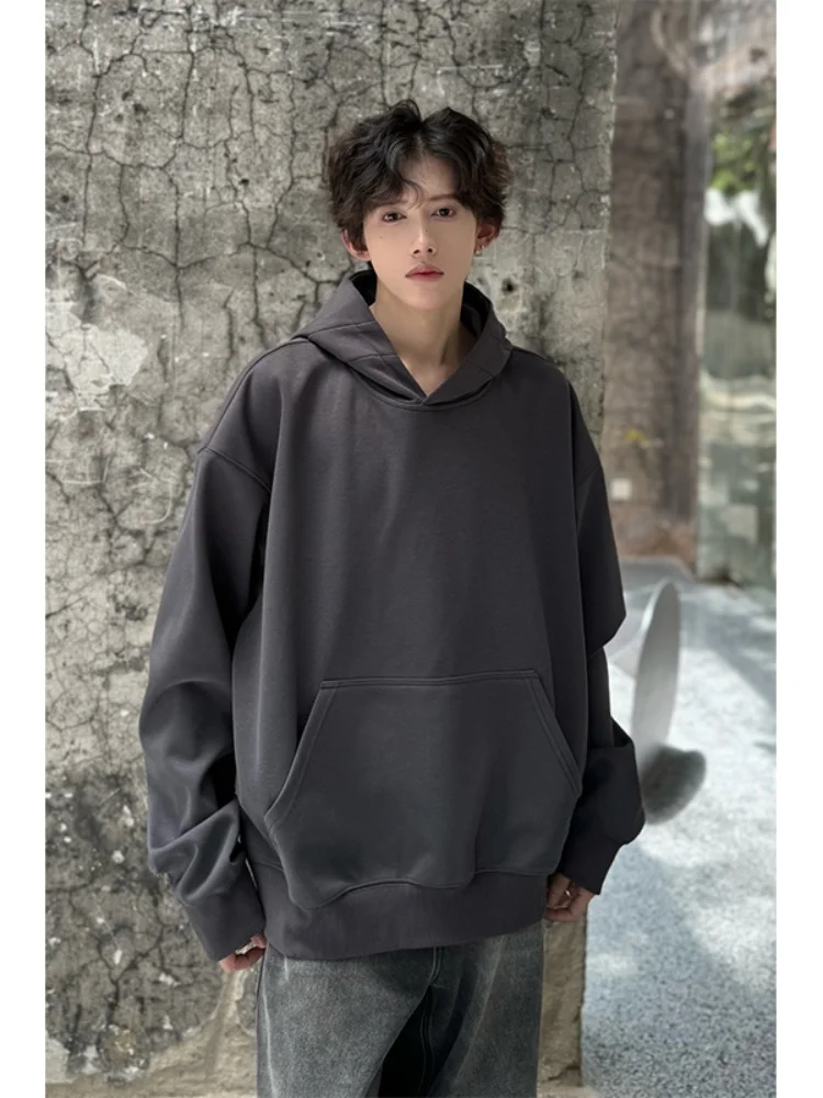 

Мужская толстовка-худи свободного кроя в американском уличном стиле, оверсайз, осенне-зимняя, повседневная спортивная одежда, удобная молодежная модная куртка