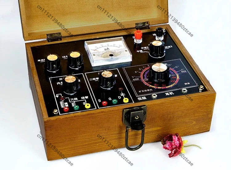 Crystal Radio Medium Shortwave Multifunction Retro Wireless Receiver, Passive Powerless Design for Ham Radio Enthusiasts