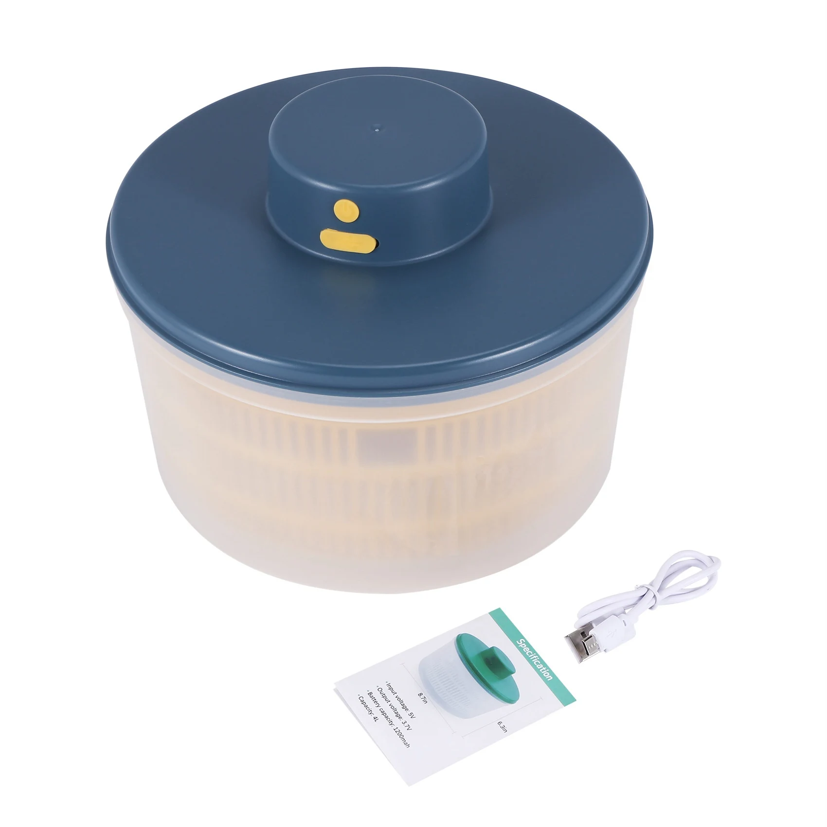 

A25F-Электрическая блесна для салата — сушилка для овощей, перезаряжаемая от USB, быстросохнущая блесна для фруктов салата с чашей