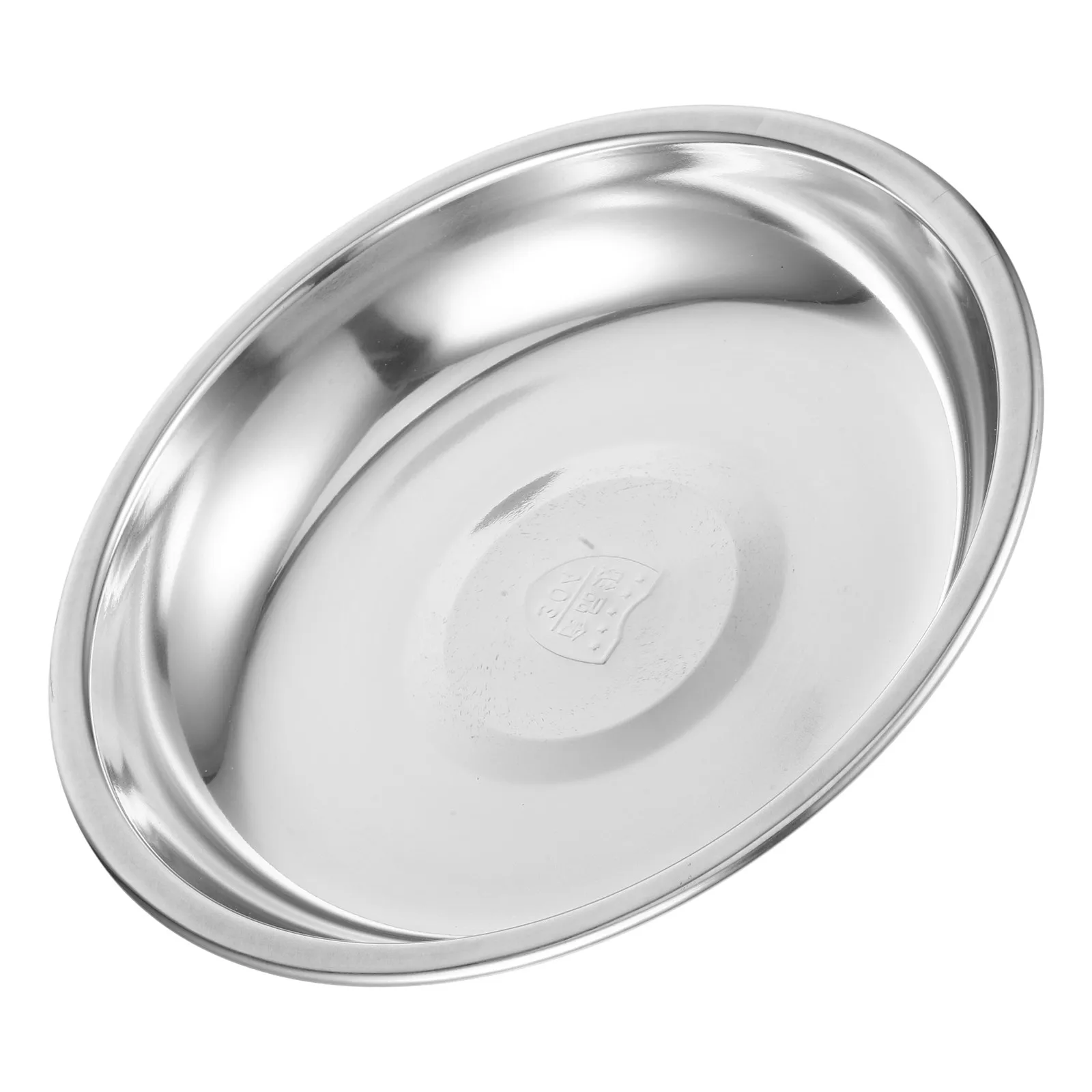 

Metal Dinner Plate Stainless Steel Serving Plate for Cake Dessert Snack Appetizer Western Food Round Salad Steak Dish Plate