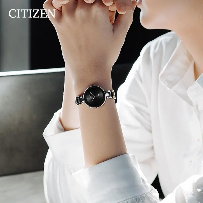 CITIZEN EX1538-50E Axiom Ladies Wristwatch Japan Made Eco-Drive Movement 28mm Case 30M Water Resistant Fashion Gift Watch