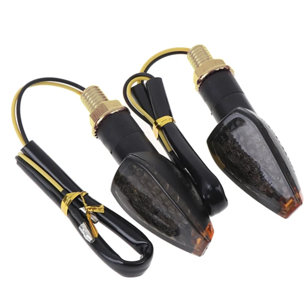 2PCS Universal 12V Flashing Turn Signals Motorcycle LED Lights Rear Blinker Indicator Tail Light For Cafe Racer Honda BMW Yamaha