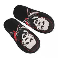 Custom Halloween Horror Michael Myers Knives Soft Memory Foam House Slippers Women Comfy Warm Anti-skid Sole Slipper