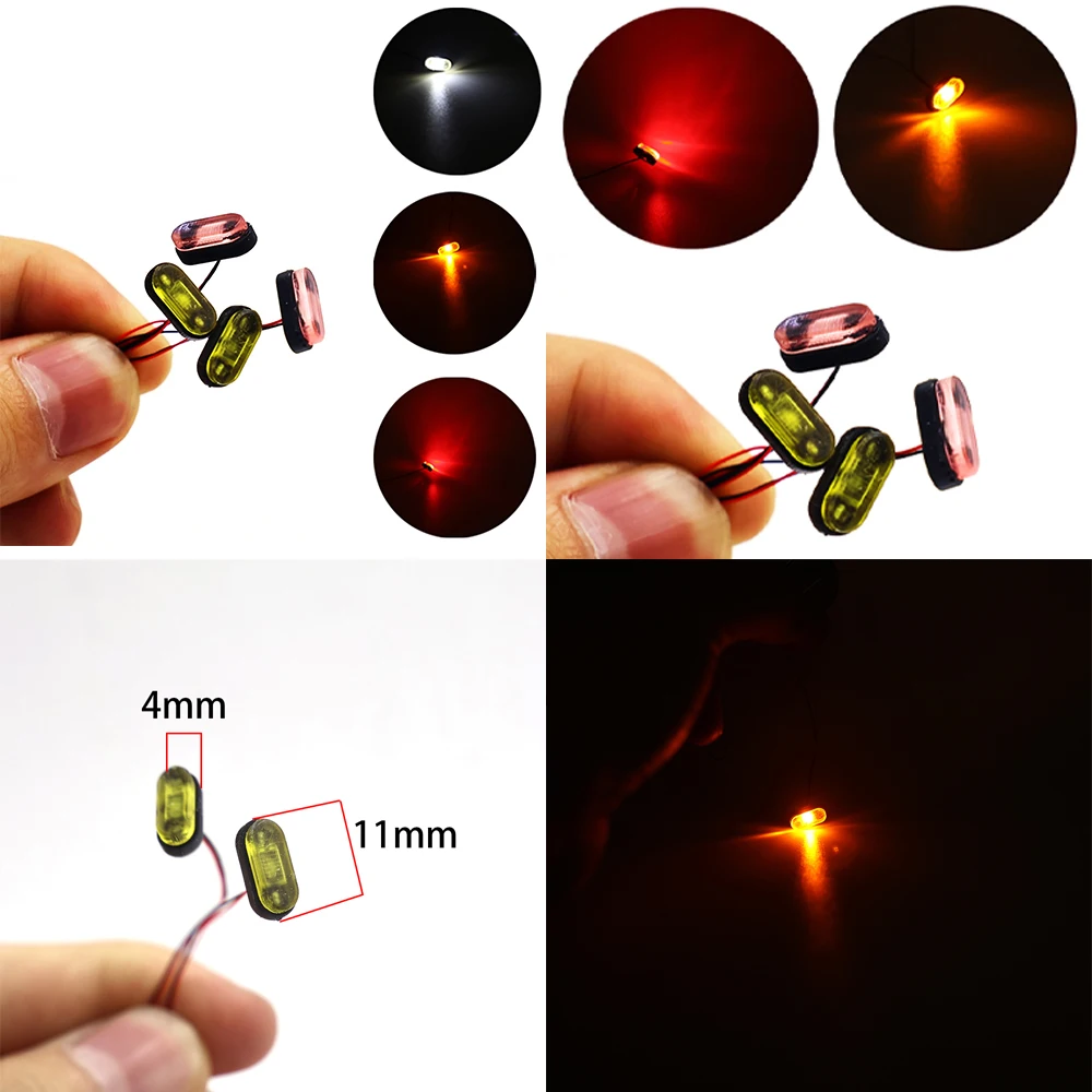 

2 шт. светодиодный контурный световой сигнал для 1/14 Tamiya RC Truck Scania 770S R620 Mercedes-Benz Actros Volvo FH16 MAN LESU DIY Part