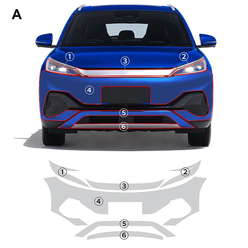 

For BYD ATTO 3 Plus EV 2022 2023 8.5mil Paint Protection Film Pre-Cut TPU PPF Car Clear Bra Kit Transparent Sticker