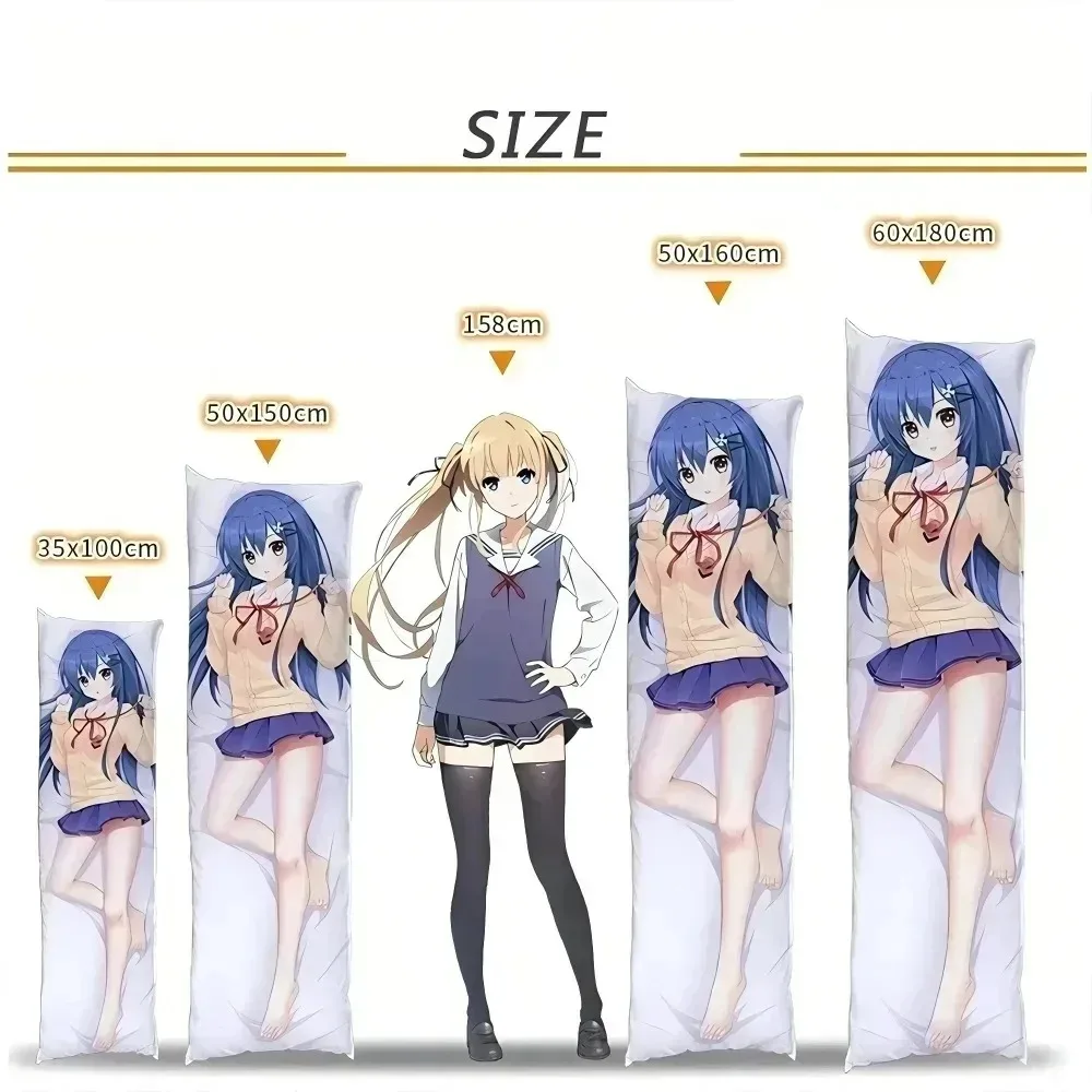 Alice Double Sided Long Body Pillow Cover, Soft Printed Anime Character Cushion Case 3
