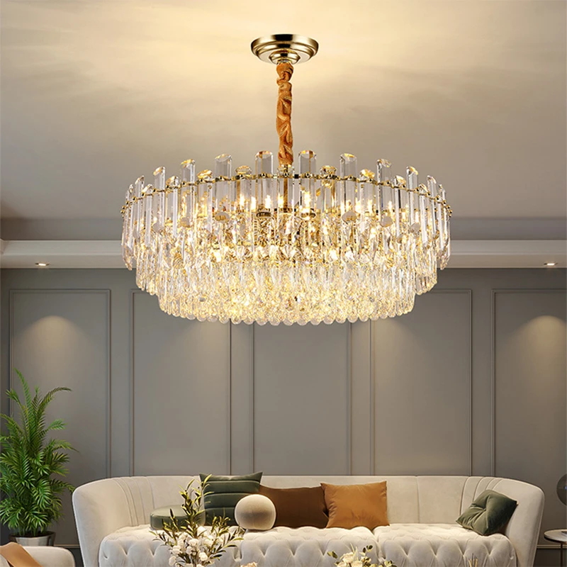 K9 Crystal Luster Modern Ceiling Chandelier For Interior Lighting Living Room Luminaire Hanging Light Fixtures Home Decor