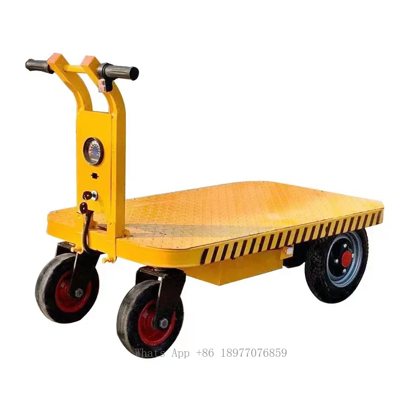 Site Hand Overturning, Construction Site Push Ash Cart, Electric Transport Construction Site Electric Trolley Battery Power