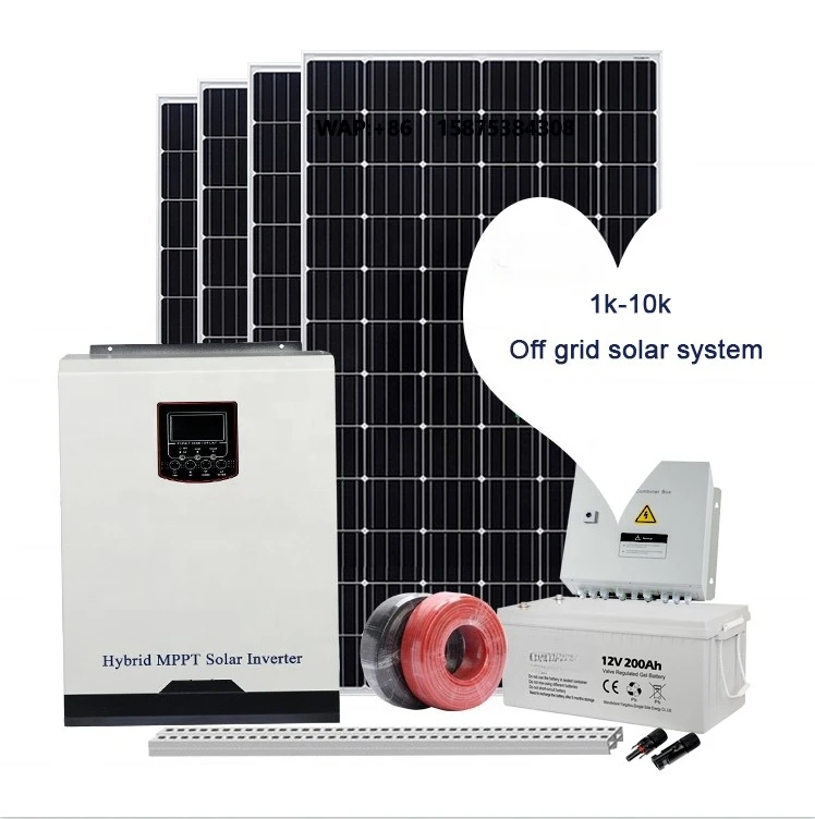 Off Grid Solar System Solar Energy Storage Battery Wall Mounted Home Hot Sales 1kw 2kw 3kw 4kw 5kw 48V 24 Solar Panouri 10kw