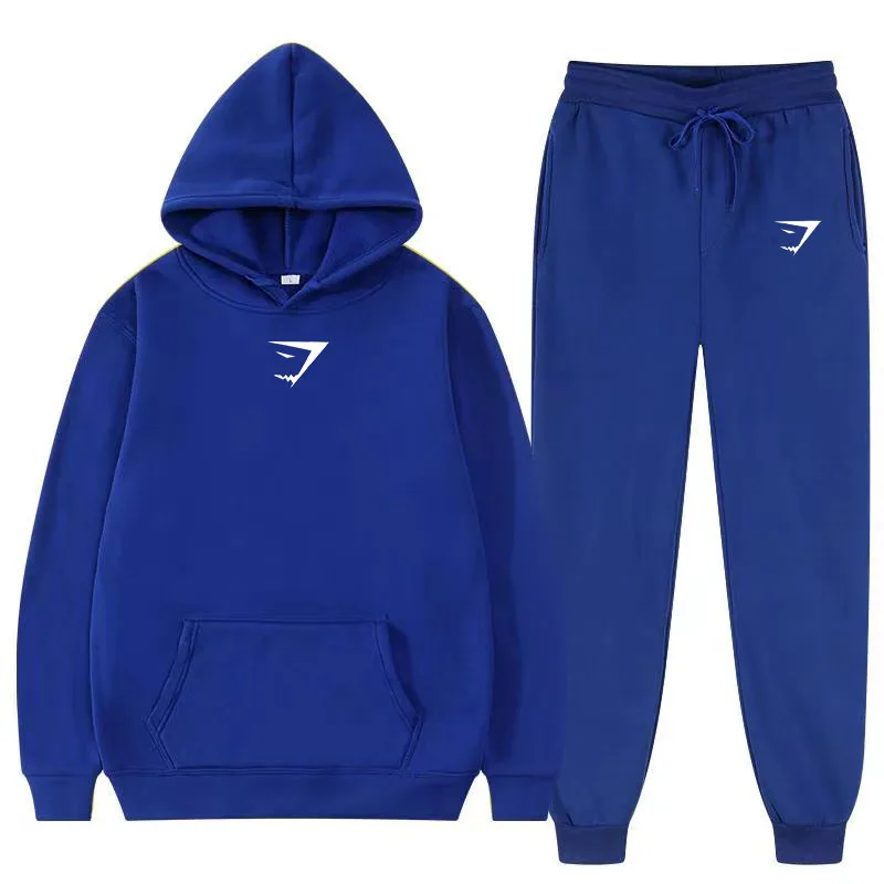 Fashion Brand  men\'s and women\'s sportswear hoodie casual thick pullover and pants two-piece set autumn and winter jogging suit