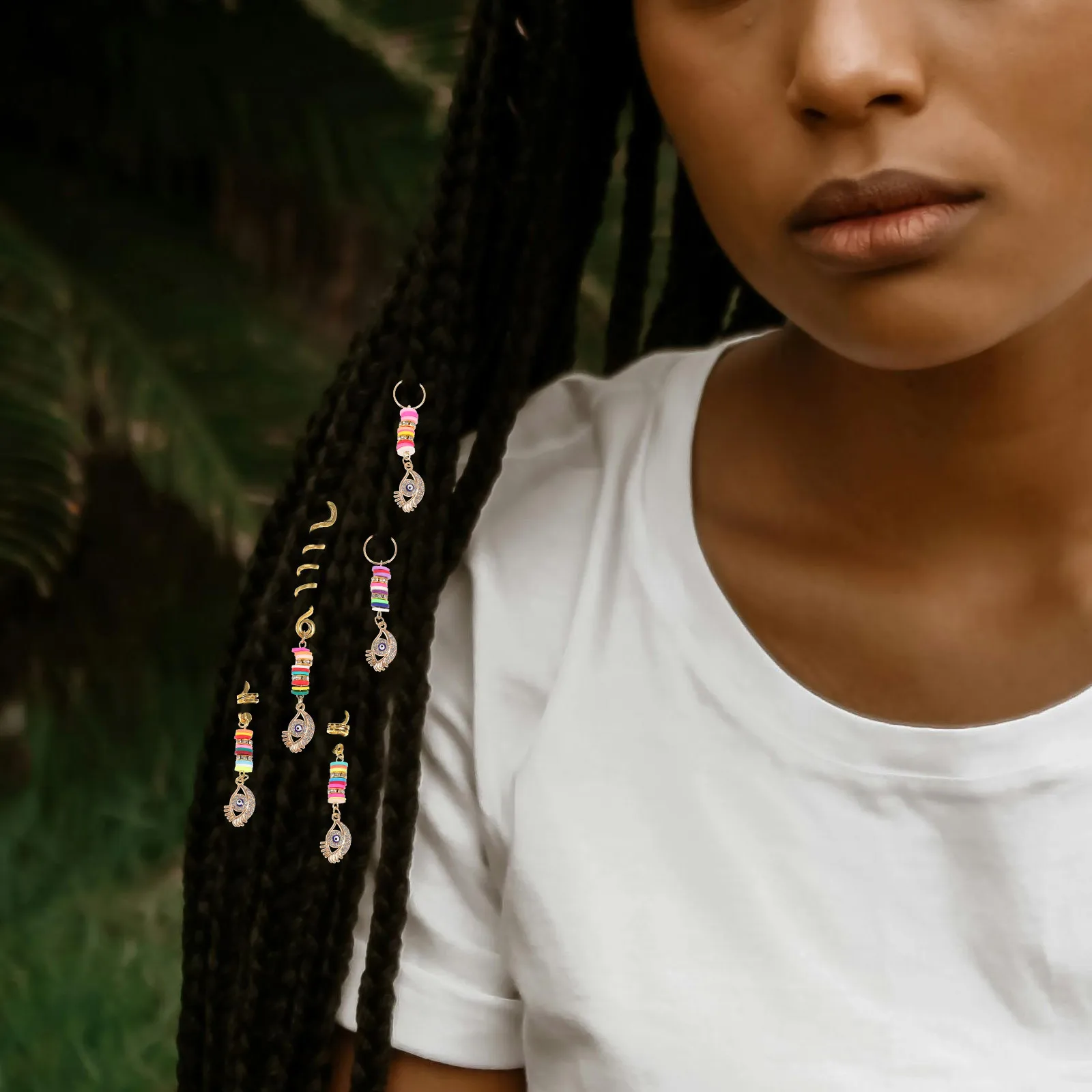 

5Pcs Alloy Braid Hair Pendant Eyecatching Dreadlock Jewelry for Women Hair Decorations Cuffs Rings for Braiding and Dreads