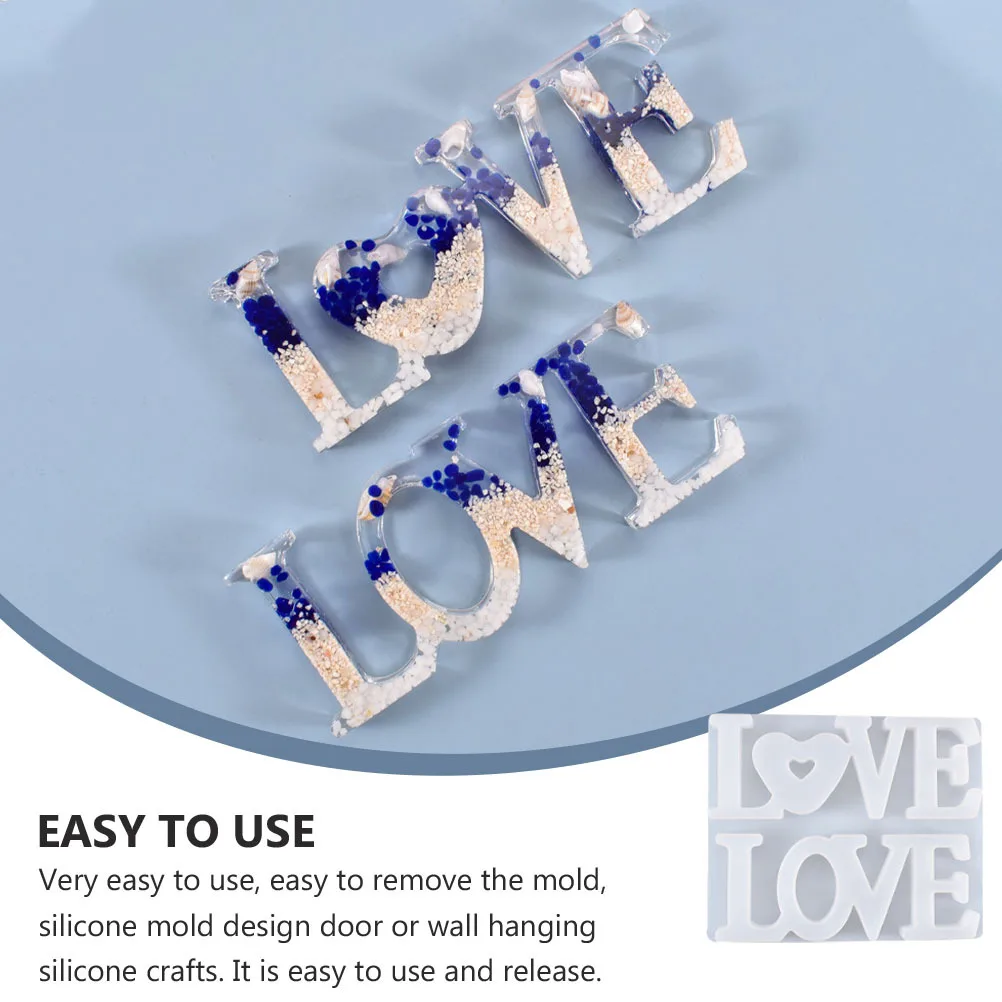 

Love Heart Tag Silicone Mold For Diy Crystal Epoxy Craft Baking Soap Making Manual Art Project Kit Creative Hanging Decorative