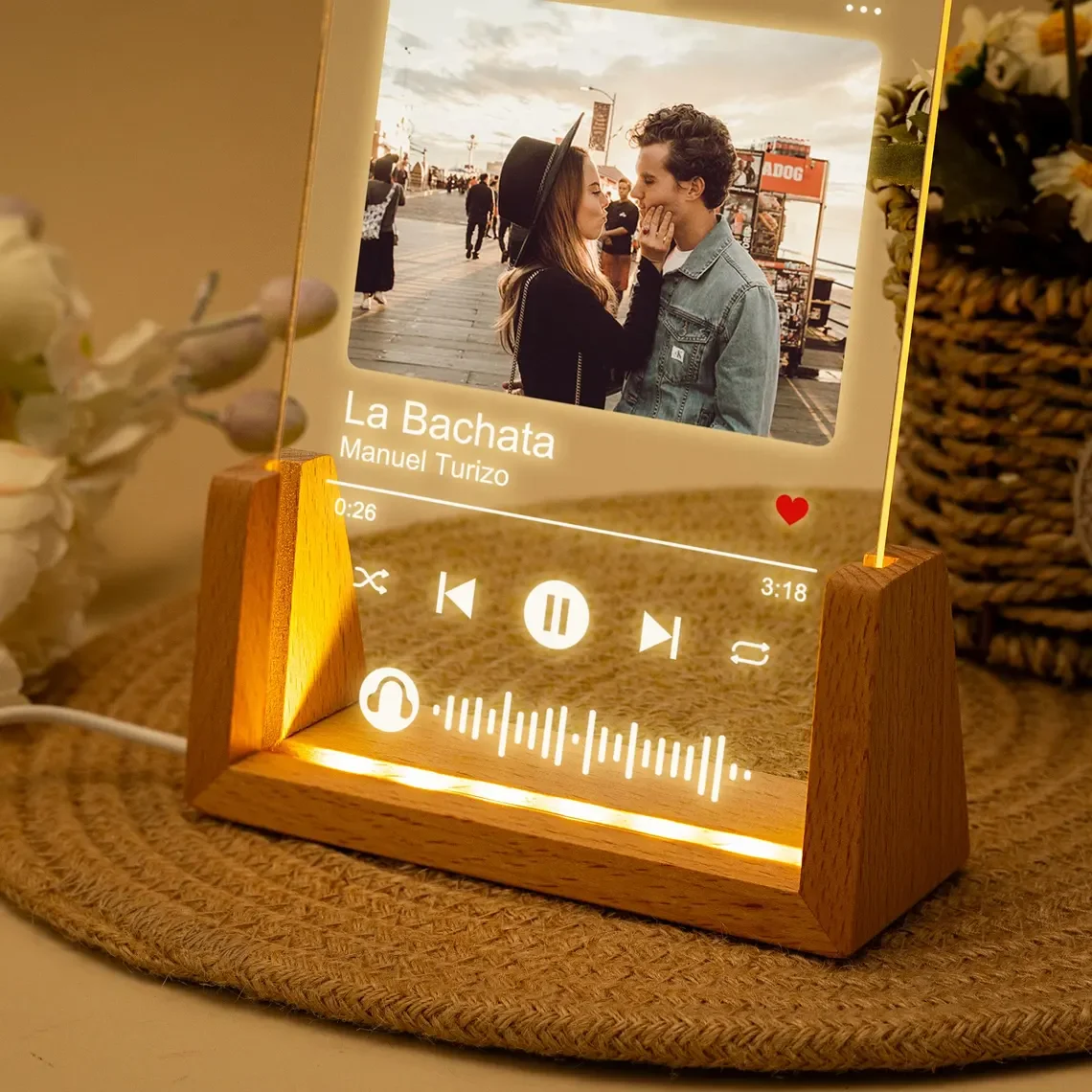 Personalized Photo Night Light Lamp Customized LED Acrylic 3D Photo Lamp Anniversary Valentine's Day Birthday Gift For Her/His