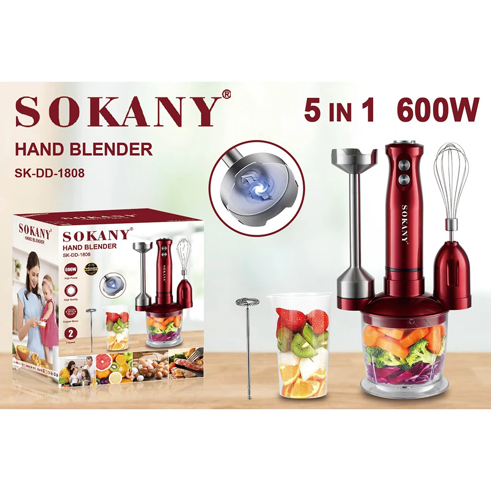 

5 in 1 Juice Portable Blender For Kitchen 600ML Electric Mixer Machine Meat Grinder Juicer Food Processor Chopper Egg Beater 착즙기