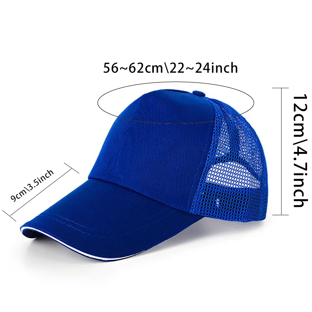 New Unisex Quick Dry Mesh Baseball Cap Adjustable Snapback Hats for Women Men Hip Hop Cap Fruit Letter Pattern Casual Sun Hat