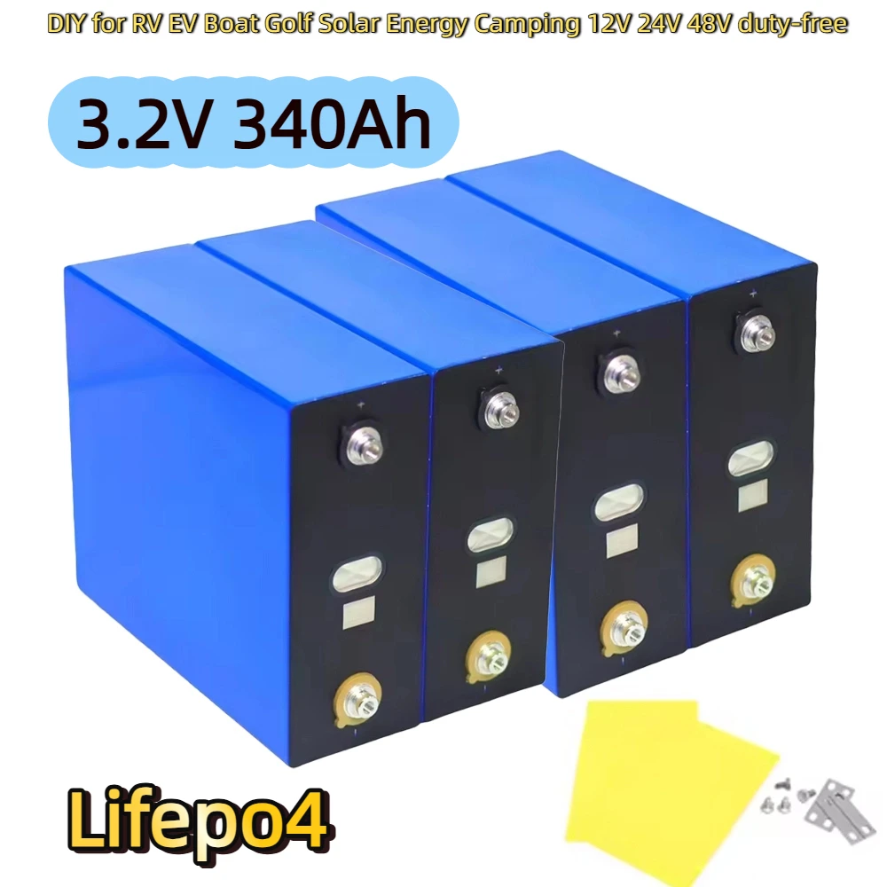 

320AH Lifepo4 3.2V Grade a Rechargeable Battery 10000 Cycles DIY for RV EV Boat Golf Solar Energy Camping 12V 24V 48V duty-free