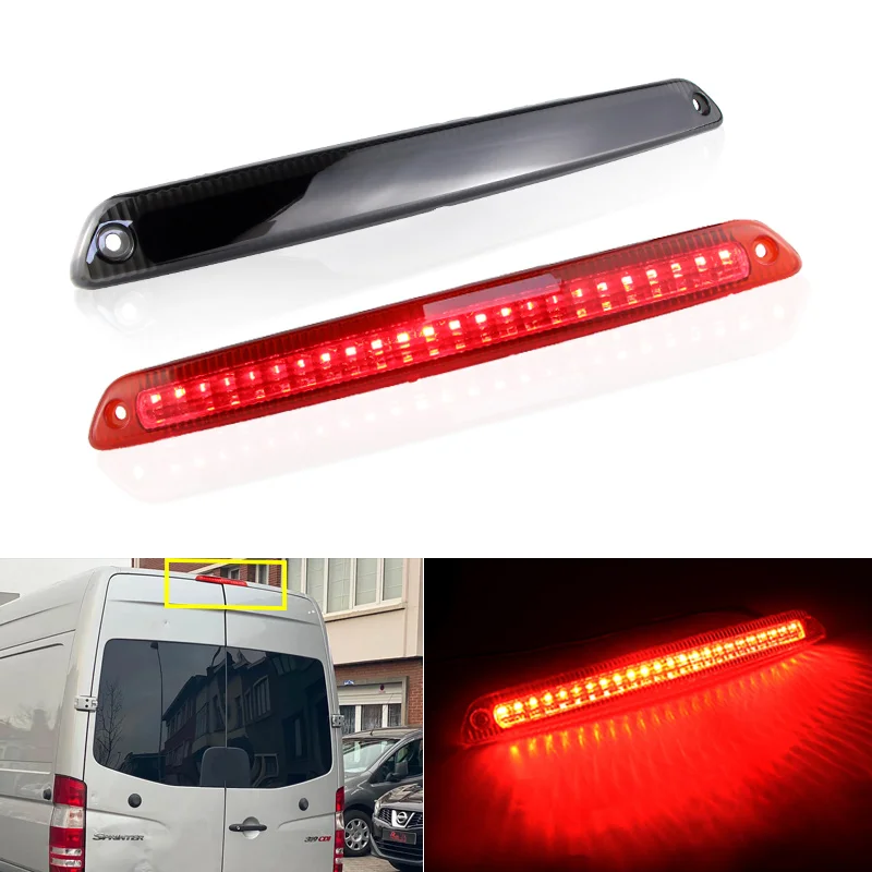 1 unidad para VW Crafter Benz Sprinter W906 W907 W910 Dodge Sprinter 2500 3500 LED montaje alto tercera barra de luz de freno luz trasera