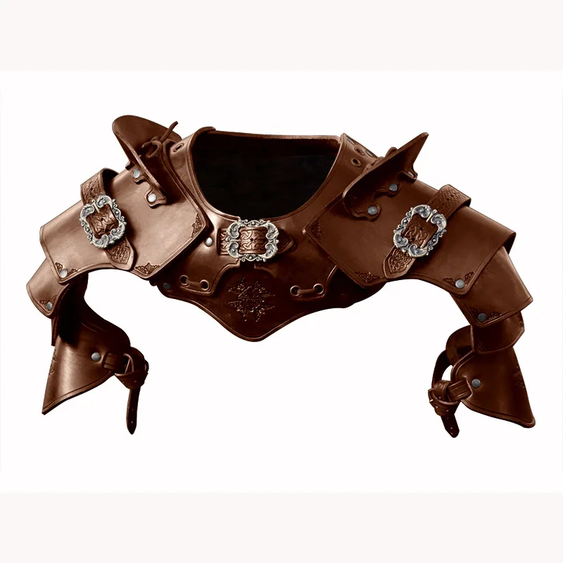 Middeleeuwse Romeinse gladiator krijger PU lederen schouderpantser Pauldrons Viking ridder Samurai cosplay kostuum Steampunk accessoire