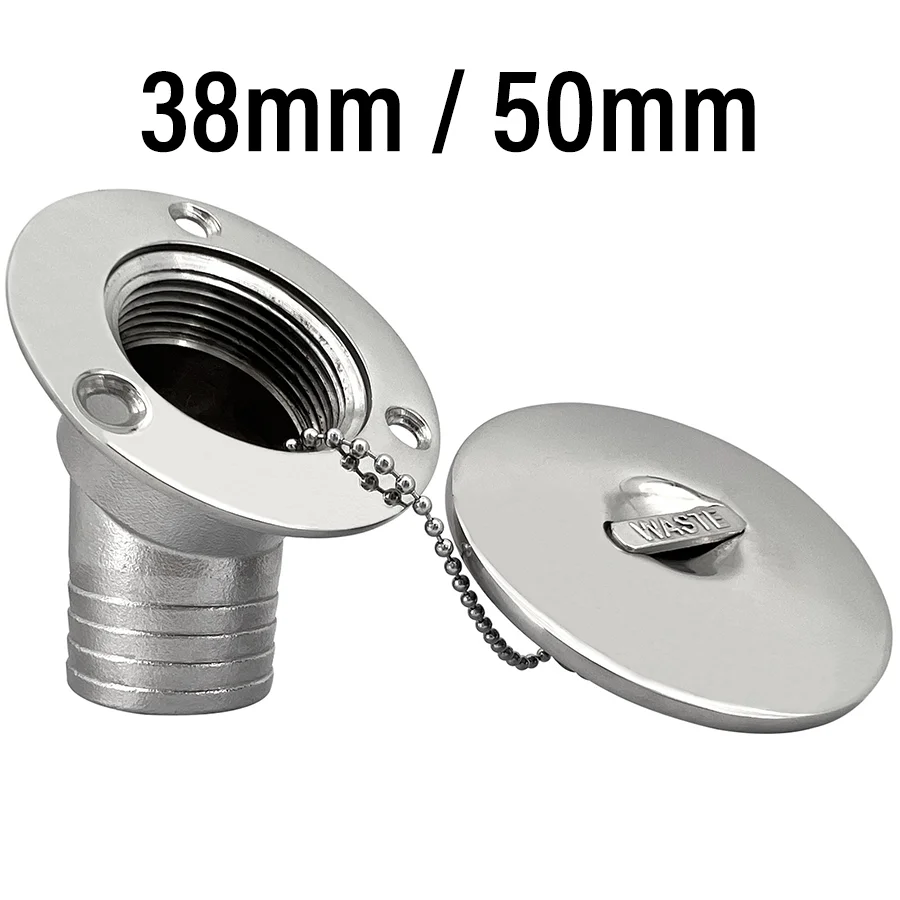 

Wooeight Stainless Steel 45 Degree Deck Filler With GAS DIESEL FUEL WATER 50mm 38mm Polish Marine Boat Hardware Deck Filler Cap