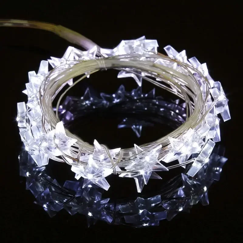 6M Star Fairy Lights Mini LED String Garland Decoration For Bedroom Garden Curtain Battery 3XAA Outdoor Wedding Party Lighting