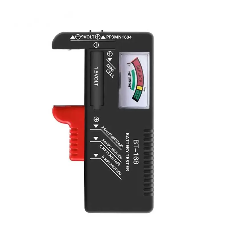 BT-168 AA/AAA/C/D/9V/1.5V batteries Universal Button Cell Battery Colour Coded Meter Indicate Volt Tester Checker BT168 Power