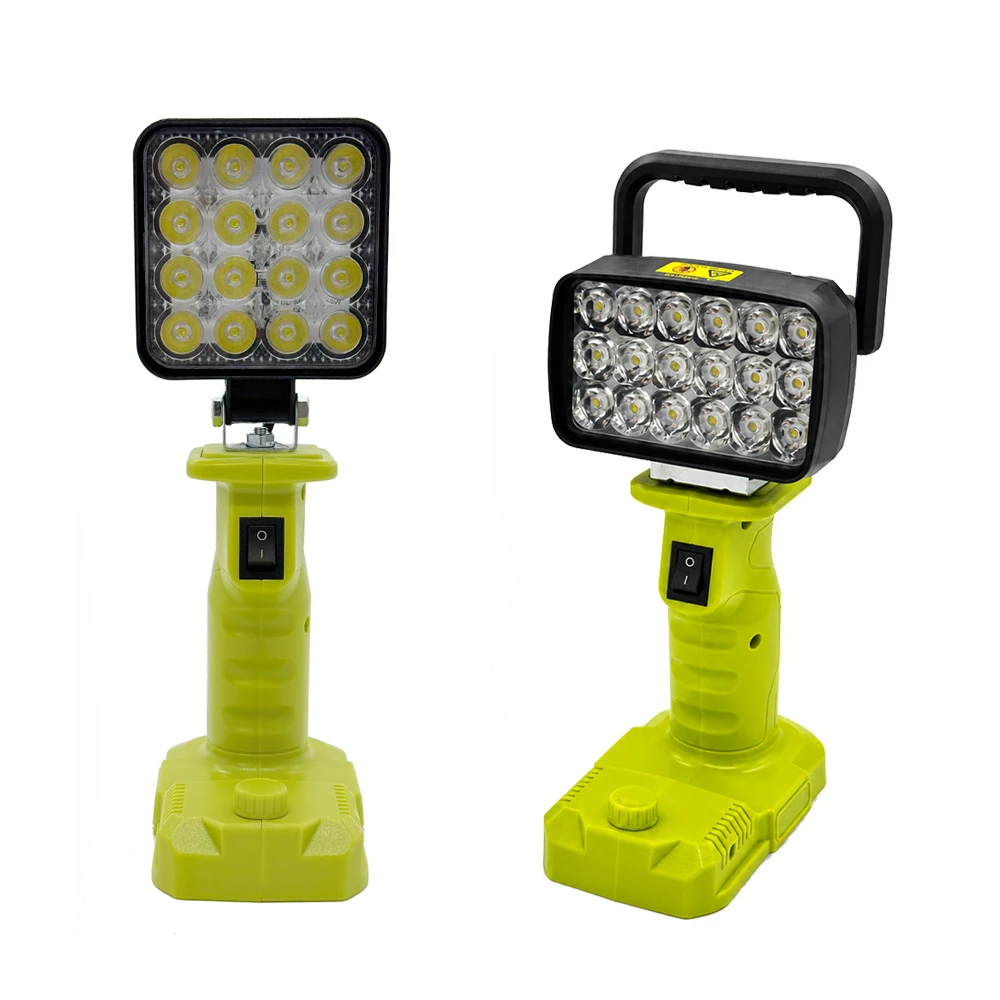 LED Work Light for Ryobi 18V ONE+ Battery, with Dual USB Output Power Bank, Cordless Handheld Workshop Light for Garage, Camping