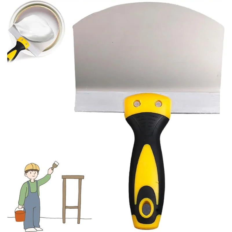Stainless Steel Putty Knife Scraper Paint Filling Spatula Painters Tool Paint Feed Filling Scraper Spackle Knife for Plaster