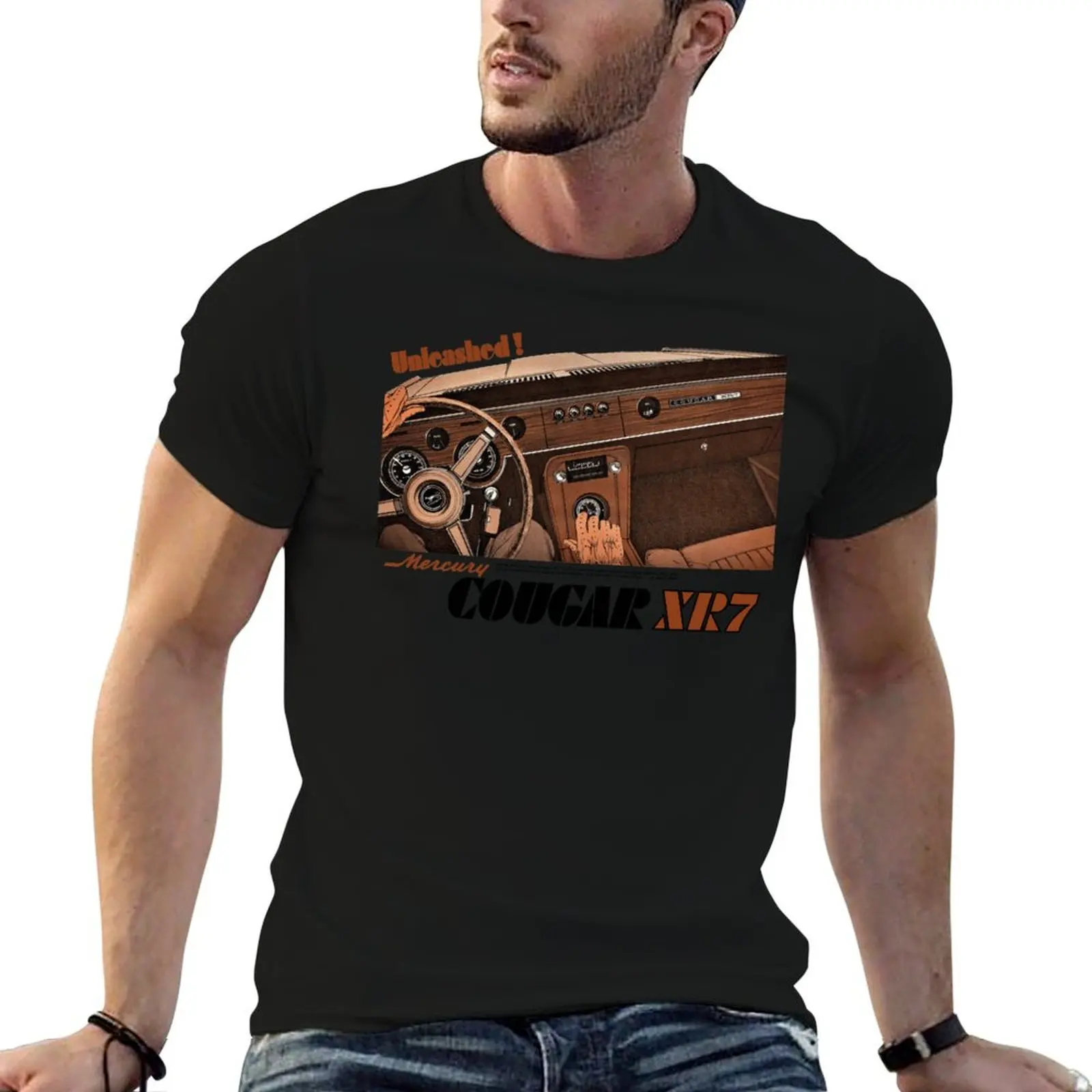 Camiseta MERCURY COUGAR XR7, camiseta con estampado personalizado para hombre, camisetas de lujo para hombre, camiseta gráfica vintage
