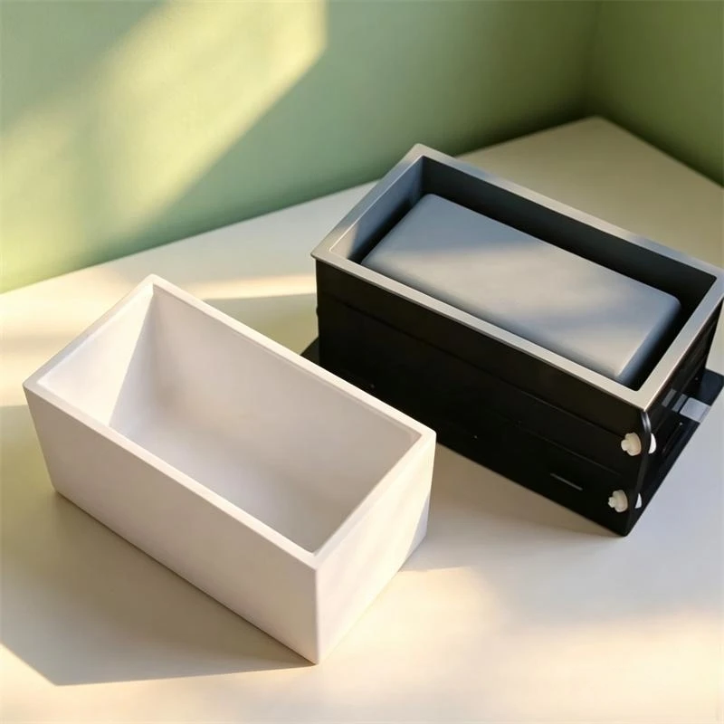 Large Size Concrete Planter Silicone Molds DIY Flowerpot Mold Rectangle Cement Succulents Plant Pot Clay Container Resin Mould