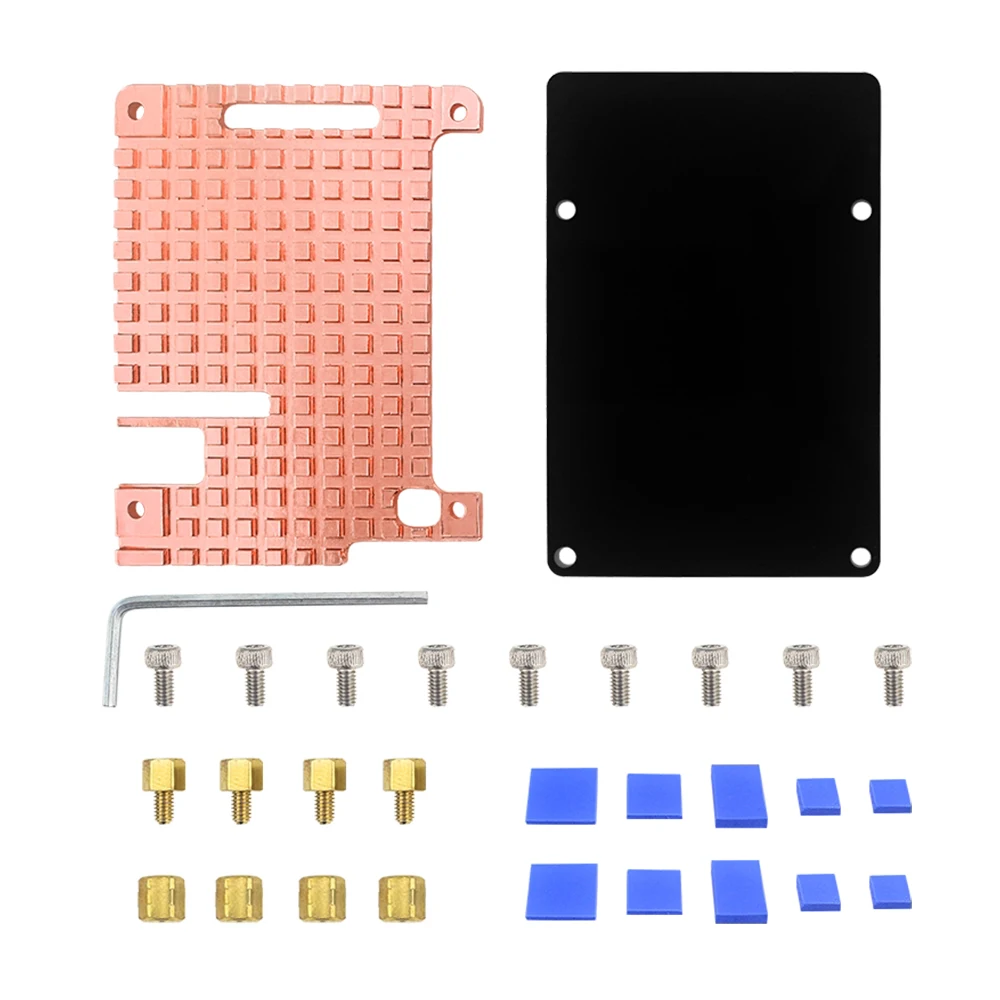 Himbeer Pi 4 Rein kupfer Kühlkörper schutz Passive Kühlung Schutzhülle für Raspberrry Pi 4b Mod Metall gehäuse