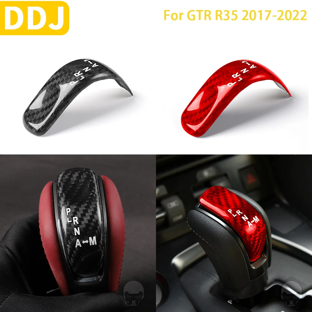 

Real Carbon Fiber For Nissan GTR R35 2017 2018 2019 2020 2021 2022 Accessories Interior Control Gear Shift Cover Trim Sticker